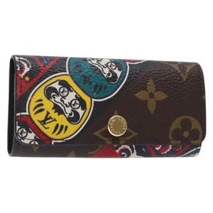 LOUIS VUITTON Monogram Kabuki Daruma Multicles 4 Key Case M67252 LV Auth 133197